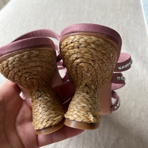 Free People NWT Slip In Paloma Barcelo Satin Crystal Espadrille Chic Sexy❤️🌸 - Picture 5 of 11